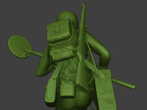 american engineer soldier ww2 run a9 Model Cetak 3D