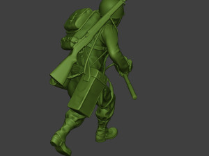 american engineer soldier ww2 run a9 Model Cetak 3D