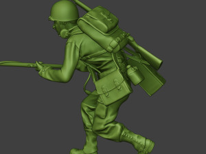 american engineer soldier ww2 run a9 Model Cetak 3D