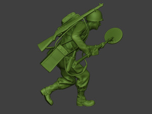 american engineer soldier ww2 run a9 Model Cetak 3D