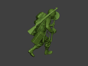 american engineer soldier ww2 run a9 Model Cetak 3D