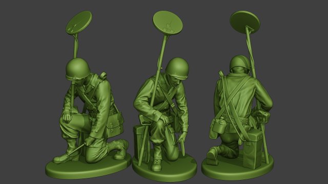 american engineer soldier ww2 searching a9 3D-printmodel .c4d .max .obj .3ds .fbx .stl .blend 