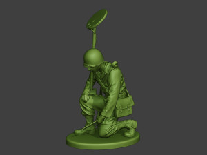 american engineer soldier ww2 searching a9 3D-printmodel