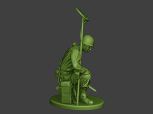 american engineer soldier ww2 searching a9 3D-printmodel