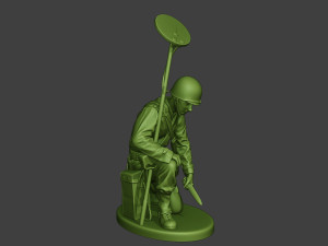 american engineer soldier ww2 searching a9 3D-printmodel