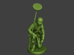 american engineer soldier ww2 searching a9 3D-printmodel