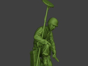 american engineer soldier ww2 searching a9 3D-printmodel