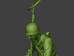 american engineer soldier ww2 searching a9 3D-printmodel