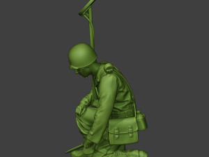 american engineer soldier ww2 searching a9 3D-printmodel