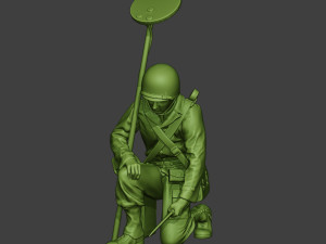 american engineer soldier ww2 searching a9 3D-printmodel