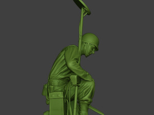 american engineer soldier ww2 searching a9 3D-printmodel