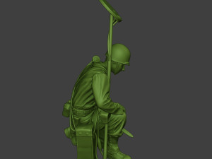 american engineer soldier ww2 searching a9 3D-printmodel