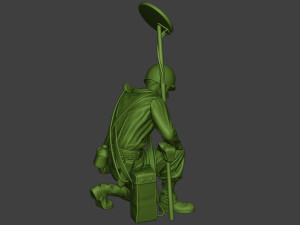 american engineer soldier ww2 searching a9 3D-printmodel