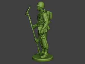 american engineer soldier ww2 stand a9 Model do druku 3D