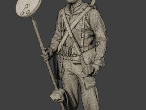 american engineer soldier ww2 stand a9 Model do druku 3D