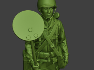 american engineer soldier ww2 stand a9 Model do druku 3D