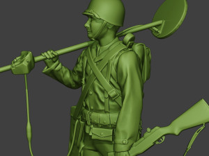 american engineer soldier ww2 stand2 a9 Modèles 3D en vedette