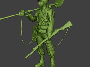 american engineer soldier ww2 stand2 a9 Modèles 3D en vedette