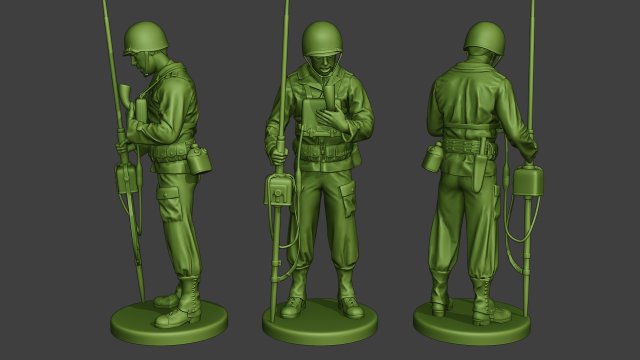 american engineer soldier ww2 talkradio a9 3D-Druckmodell .c4d .max .obj .3ds .fbx .stl .blend 