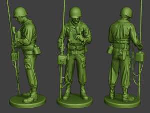 american engineer soldier ww2 talkradio a9 Model do druku 3D
