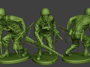 american engineer soldier ww2 crouch a9 Modelo de impresión 3D