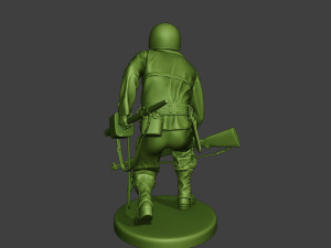 american engineer soldier ww2 crouch a9 3D Print Model