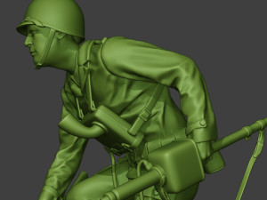 american engineer soldier ww2 crouch a9 3D Print Model
