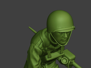 american engineer soldier ww2 crouch a9 3D Print Model