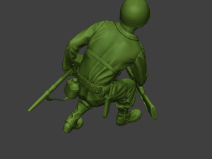 american engineer soldier ww2 crouch a9 3D Print Model