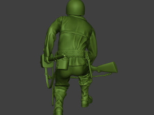 american engineer soldier ww2 crouch a9 3D Print Model