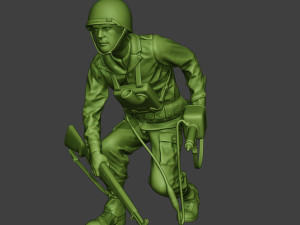 american engineer soldier ww2 crouch a9 3D Print Model