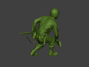 american engineer soldier ww2 crouch a9 3D Print Model