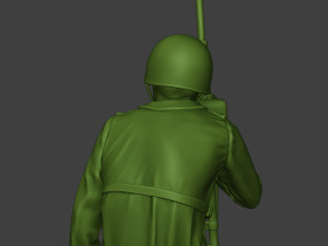 american engineer soldier ww2 crouch2 a9 3D Baskı Modeli