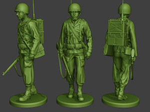 american engineer soldier ww2 walk a9 3D Print Model
