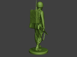 american engineer soldier ww2 walk a9 3D प्रिंट मॉडल