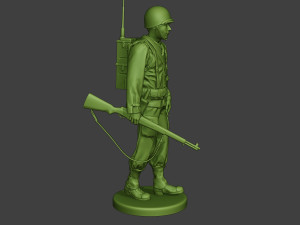 american engineer soldier ww2 walk a9 3D प्रिंट मॉडल