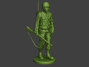 american engineer soldier ww2 walk a9 3D प्रिंट मॉडल