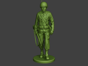 american engineer soldier ww2 walk a9 3D प्रिंट मॉडल