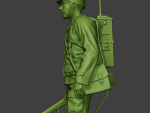 american engineer soldier ww2 walk a9 3D प्रिंट मॉडल