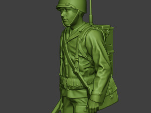 american engineer soldier ww2 walk a9 3D प्रिंट मॉडल
