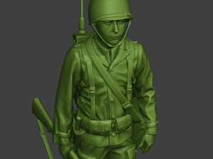 american engineer soldier ww2 walk a9 3D प्रिंट मॉडल