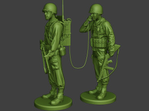 american engineer soldiers ww2 scr-300 a9 3Dプリントモデル