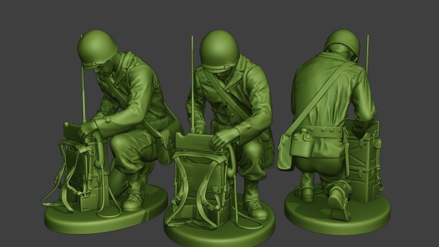 american engineer soldier ww2 crouch3 a9 3D 打印模型 .c4d .max .obj .3ds .fbx .stl .blend 