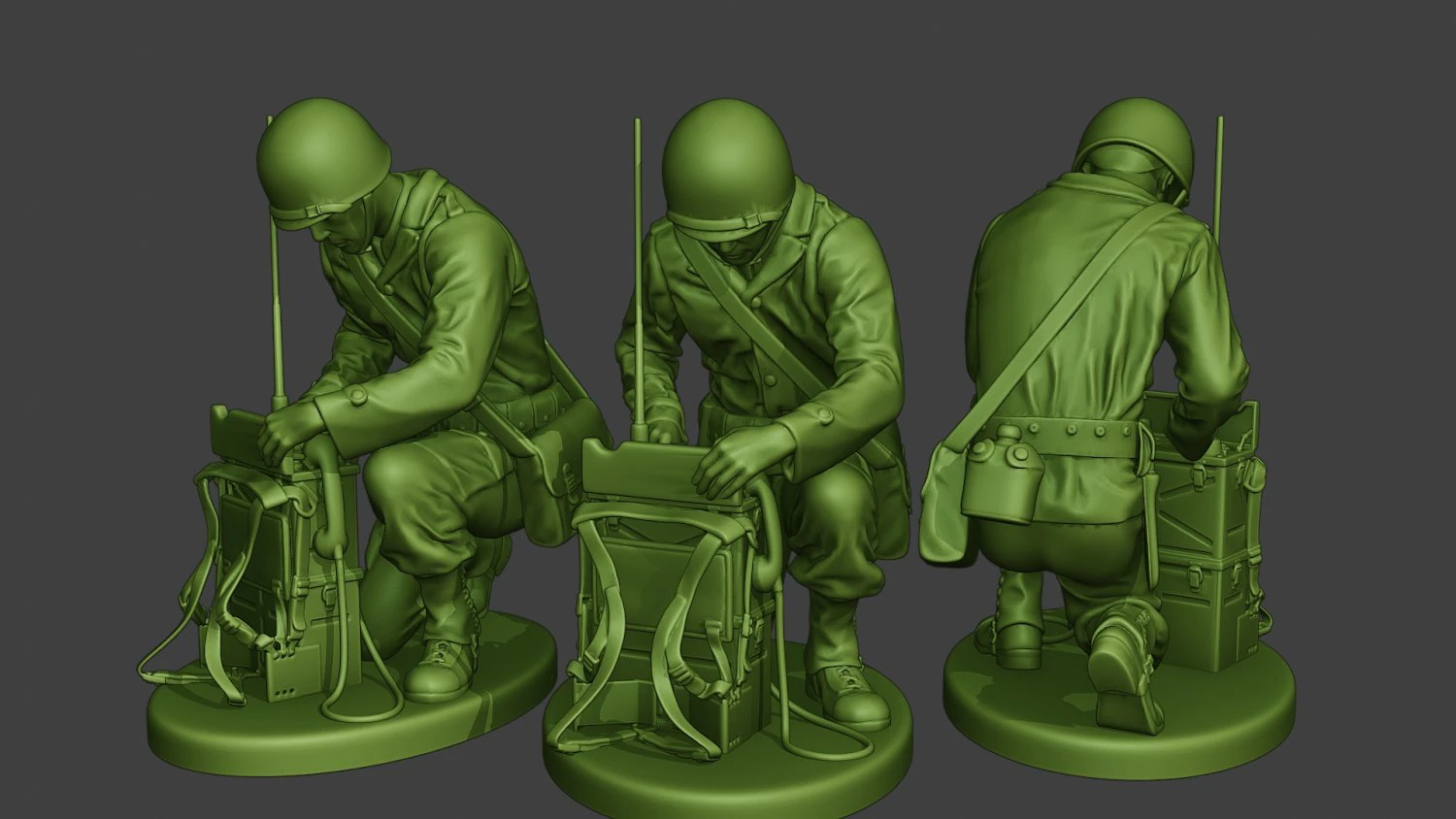 american engineer soldier ww2 crouch3 a9 3D Print Model .c4d .max .obj .3ds .fbx .stl .blend 