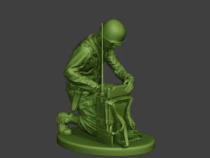 american engineer soldier ww2 crouch3 a9 3D Print Model