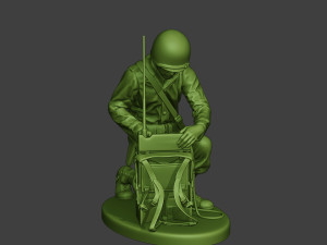 american engineer soldier ww2 crouch3 a9 3D 打印模型