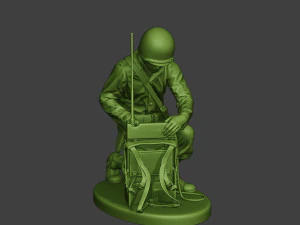 american engineer soldier ww2 crouch3 a9 3D Print Model