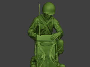 american engineer soldier ww2 crouch3 a9 3D Print Model