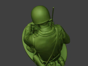 american engineer soldier ww2 crouch3 a9 3D Print Model