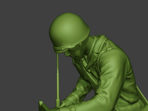 american engineer soldier ww2 crouch3 a9 3D 打印模型
